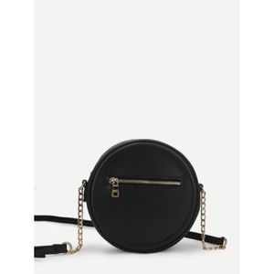 Structured round crossbody bag